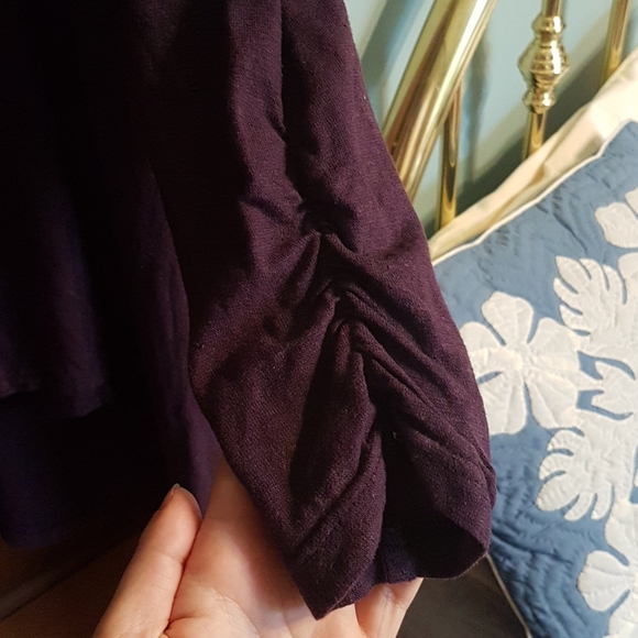 Purple Hemp Waterfall Cardigan - Picture 4 of 5